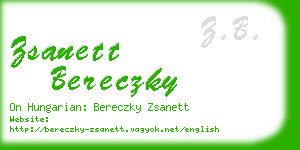 zsanett bereczky business card